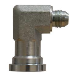 17041620 90-deg Adapter Elbow, 1-in Male JIC x 1-1/4-in Code 61 Flange, Steel