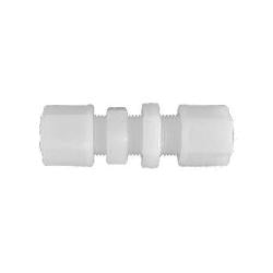 17090N Bulkhead Union, 3/8 in Compression x 3/8 in Compression, Nylon, White