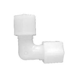 17124N 90 deg Union Elbow, 1/4 in Compression x 1/4 in Compression, Nylon, White