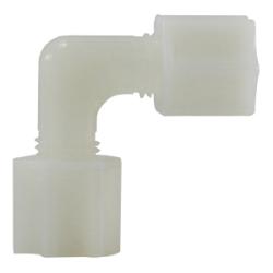 17126N 90 deg Union Elbow, 3/8 in Compression x 3/8 in Compression, Nylon, White