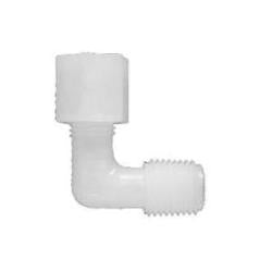 17225N 90 deg Elbow, 1/4 in Compression x 1/4 in MIP, Nylon, White