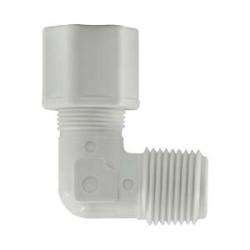 17237P 90 deg Elbow, 1/2 in Compression x 3/8 in MIP, Polypropylene