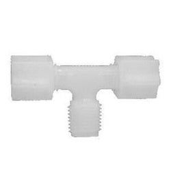 17292P Branch Tee, 1/4 in Compression x 1/4 in Compression x 1/4 in MPT, Polypropylene