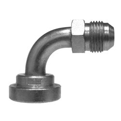 180488 90-deg Flange Elbow, 1/2-in Male JIC x 1/2-in Code 62 Flange, Steel