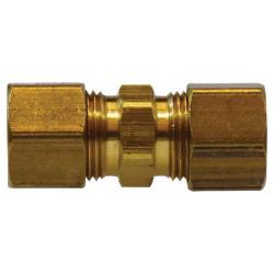 18069D Drilled Through Union, 5/8 in Compression x 5/8 in Compression, Brass
