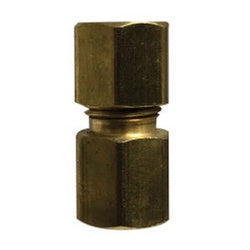 18502 Adapter, 1/4 in Compression x 1/4 in Female Flared, Brass