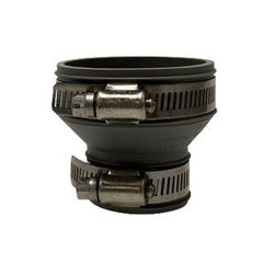 195520 Flexible Drain and Trap Coupling, 1-1/2 in 1-1/4 in, Rubber, Gray