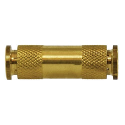 20019V Union Connector, 1/4-in Push-to-Connect x 1/4-in Push-to-Connect, Brass, FKM
