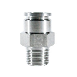 20050SS Connector, 5/32-in Push-to-Connect x 1/8-in Male NPT, Stainless Steel