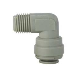 20072P 90-deg Fixed Elbow, 3/8-in Push-In Tube x 3/8-in MNPTF, Plastic