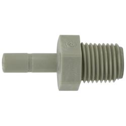 20524P Adapter, 1/4 in Push-On Hose Stem x 1/8 in MIP, Polypropylene