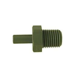 20525P Adapter, 1/4 in Push-On Hose Stem x 1/4 in MIP, Polypropylene
