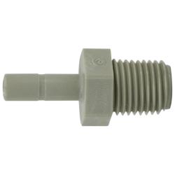 20527P Adapter, 5/16 in Push-On Hose Stem x 1/4 in MIP, Polypropylene