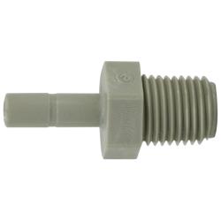 20529P Adapter, 3/8 in Push-On Hose Stem x 3/8 in MIP, Polypropylene
