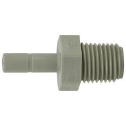 20530P Adapter, 1/2 in Push-On Hose Stem x 3/8 in MIP, Polypropylene