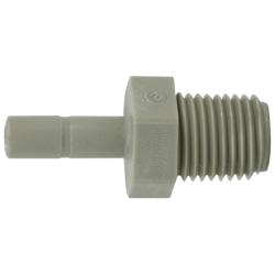 20533P Adapter, 1/2 in Push-On Hose Stem x 1/2 in MIP, Polypropylene