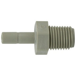 20700P Straight Adapter, 3/16 in Push-In x 1/8 in MIP, Plastic