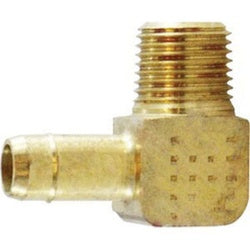 21109 90 deg Elbow, 1/8 in Hose Barbed x 1/4 in MPT, Brass