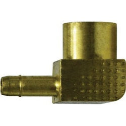 21133 90 deg Elbow, 1/4 in Hose Barbed x 1/8 in FPT, Brass