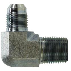 250154 90-deg Elbow, 5/16-in Male JIC x 1/4-in Male NPTF, Steel