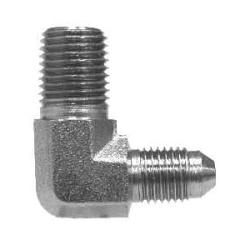 2501RS44 90 deg Elbow, 1/4 in Male 37 deg JIC Flared x 1/4 in MIP, Steel
