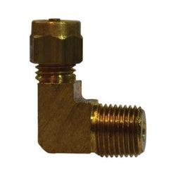 25220 90 deg Elbow, 1/8 in Split Sleeve x 1/8 in MIP, Brass