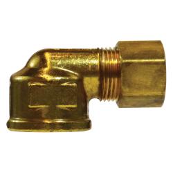 27263 Elbow with 27006 Sleeve, 1/2 in Compression x 1/2 in FIP, Brass
