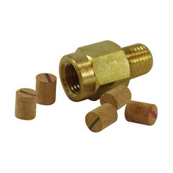 28351 Pressure Snubber, 1/4 in Inlet Pipe, 1/4 in Outlet Pipe, 20 um, Brass