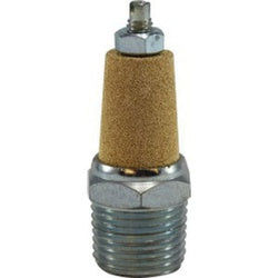 28379 Muffler with Flow Adjustment, 1/8 in Nominal, MPT, Brass