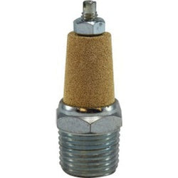 28381 Muffler with Flow Adjustment, 3/8 in Nominal, MPT, Brass