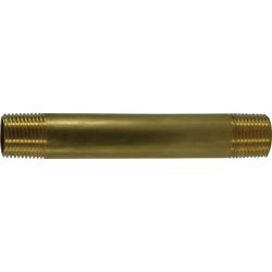 28485LF Long Nipple, 1/4 in 1/4 in, 5-1/2 in, Brass