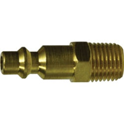 28546B Industrial Interchange Male Plug, 1/4-in Body, 1/4-in Male NPT, Brass