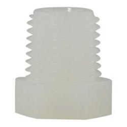 28601W Hex Head Plug, 1/8 in MPT, Nylon, White, 125