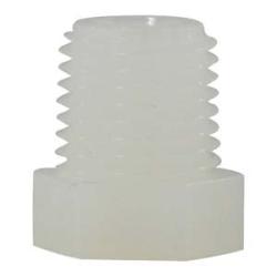 28605W Hex Head Plug, 3/4-in MPT, Nylon, White, 125