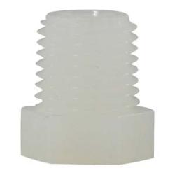 28606W Hex Head Plug, 1-in MPT, Nylon, White, 125