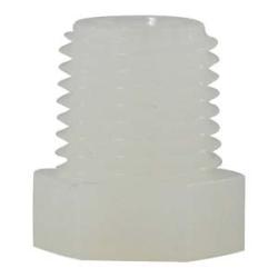28609W Hex Head Plug, 2 in MPT, Nylon, White, 125