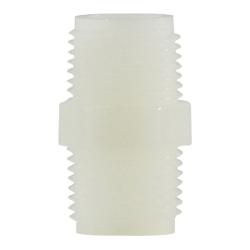 28619W Hex Nipple, 2 in MPT x 2 in MPT, Nylon, White