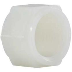 28642W Cap, 1/2 in FPT, Nylon, White, 125