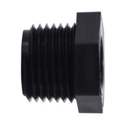 28667B Hex Bushing, 3/4-in MPT x 3/8-in FPT, Polyethylene, Black
