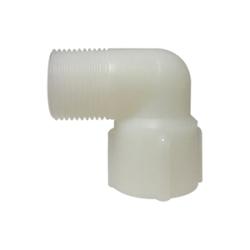 28721W 90 deg Street Elbow, 3/8 in 3/8 in, Nylon, White