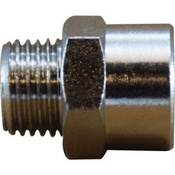 28883 Adapter, 1/4-in Male BSPP x 1/4-in Female BSPP, Brass, Nickel-Plated