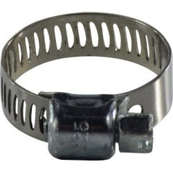 300 Series 3000008 Miniature Worm Gear Clamp, 7/16 in Minimum Clamp Diameter, Carbon Steel