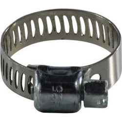 300 Series 300005 Miniature Worm Gear Clamp, 7/16 in Minimum Clamp Diameter, Carbon Steel