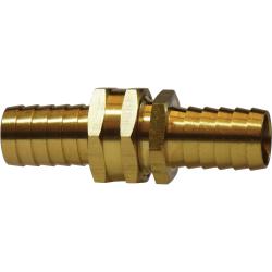 707042-12 Coupling Set, 3/4 in Hose Barbed x 3/4 in Hose Barbed, Brass