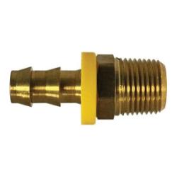 30204LF Adapter, 3/8 in Push-On Hose Barbed x 3/8 in MIP, Brass