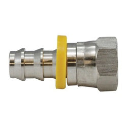 30234SS Adapter, 1/2 in Push-On Hose Barb x 1/2 in Female SAE 45 deg/37 deg JIC Swivel