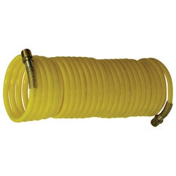 307030 Coil Air Hose, 25 ft L, 200 psi, Nylon Tube