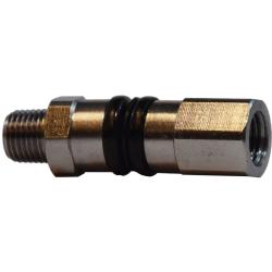 320061 360 deg Turning Straight Swivel Adapter, 1/4 in MPT x 1/4 in FPT, Brass