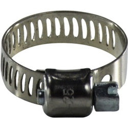325 Series 325004 Miniature Worm Gear Clamp, 7/32 in Minimum Clamp Diameter, 301 Stainless Steel
