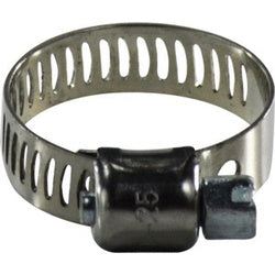 325 Series 325005 Miniature Worm Gear Clamp, 7/16 in Minimum Clamp Diameter, 301 Stainless Steel